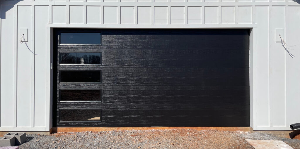 modern black garage door